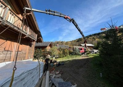 Levage et manutention de charges lourdes sur chantier BTP par ALP Levage Haute-Savoie