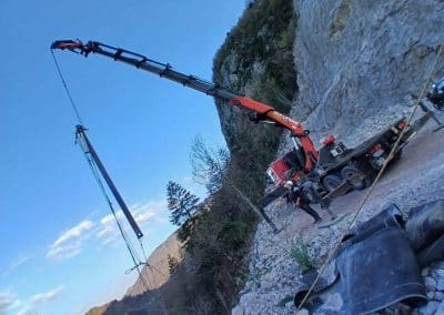 Transport et transfert de grue de chantier en Haute-Savoie