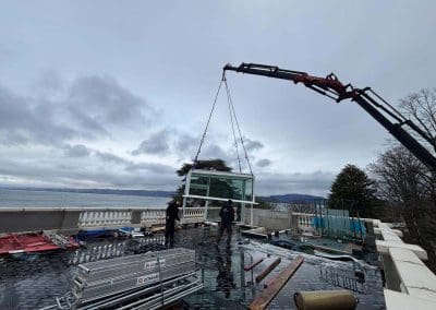 Levage et manutention de matériel lourd sur chantier par ALP Levage en Haute-Savoie
